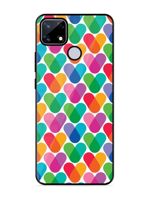 Overlapping Colors Colorful Glossy Metal TPU Phone Cover for Realme Narzo 20 Zapvi