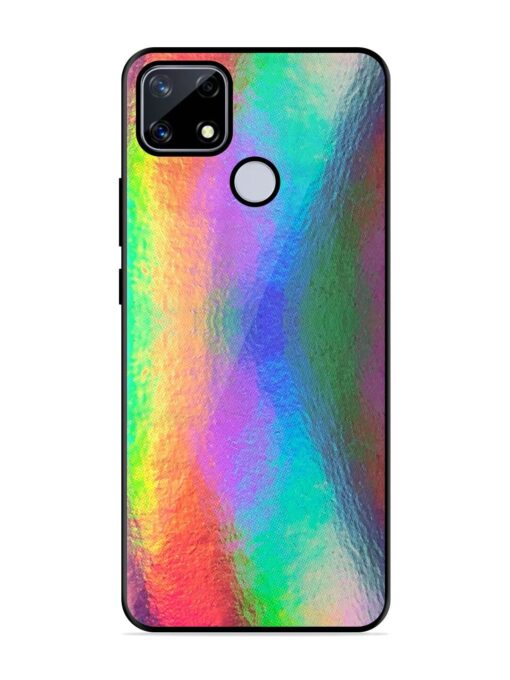 Colorful Holographic Background Glossy Metal TPU Phone Cover for Realme Narzo 20 Zapvi