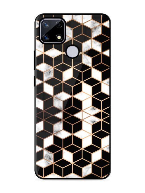 Vector Marble Texture Glossy Metal Phone Cover for Realme Narzo 20