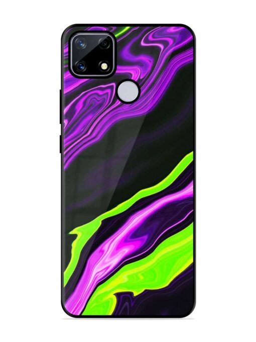 Bright Fluid Violet Glossy Metal Phone Cover for Realme Narzo 20