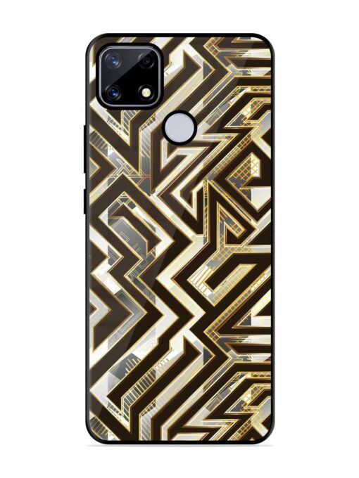 Technology Geometric Seamless Glossy Metal Phone Cover for Realme Narzo 20