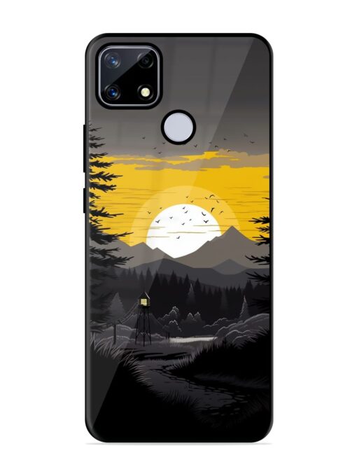 Sunset Vector Glossy Metal Phone Cover for Realme Narzo 20 Zapvi