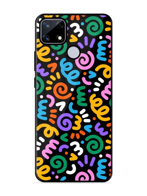 Colorful Seamless Vector Glossy Metal Phone Cover for Realme Narzo 20