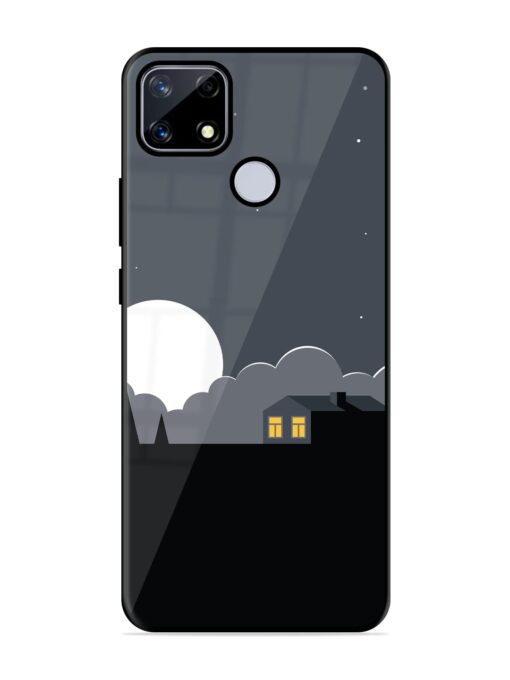 Full Moon Vector Art Glossy Metal Phone Cover for Realme Narzo 20