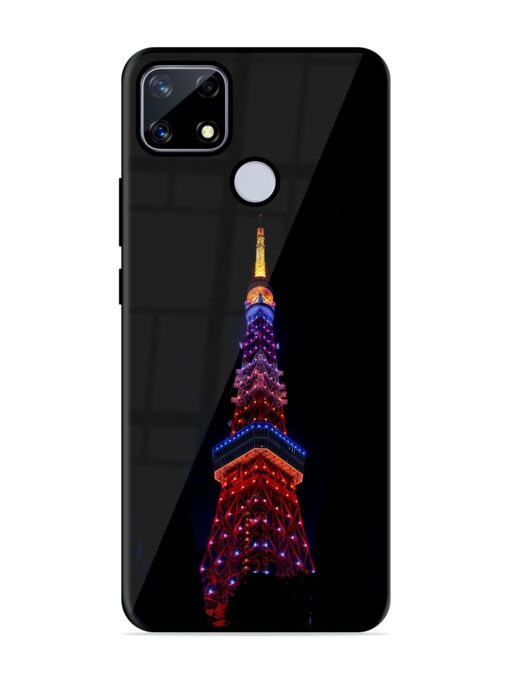 Eiffel Tower Night View Glossy Metal Phone Cover for Realme Narzo 20