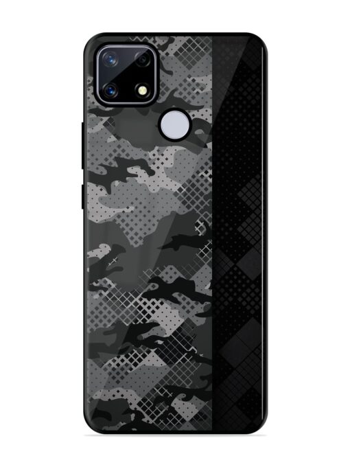 Dark Camouflage Glossy Metal Phone Cover for Realme Narzo 20