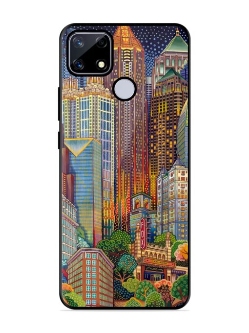 Cityscapes Art Glossy Metal Phone Cover for Realme Narzo 20 Zapvi