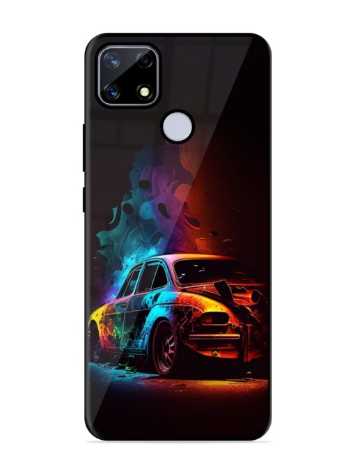 High Classic Car Art Glossy Metal Phone Cover for Realme Narzo 20