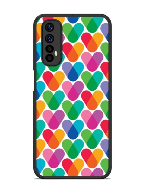 Overlapping Colors Colorful Glossy Metal TPU Phone Cover for Realme Narzo 20 Pro