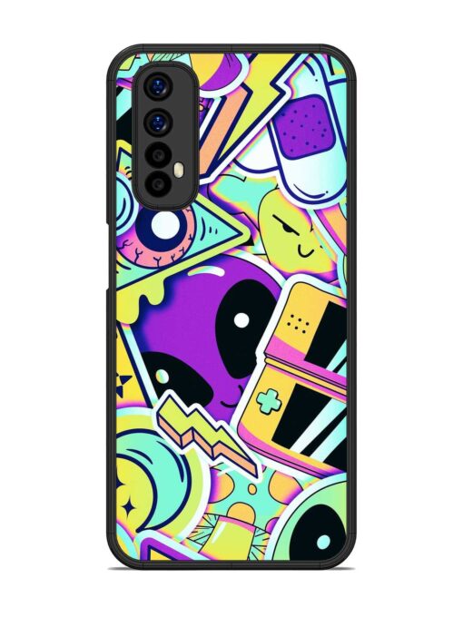 Scratch Art Glossy Metal Phone Cover for Realme Narzo 20 Pro