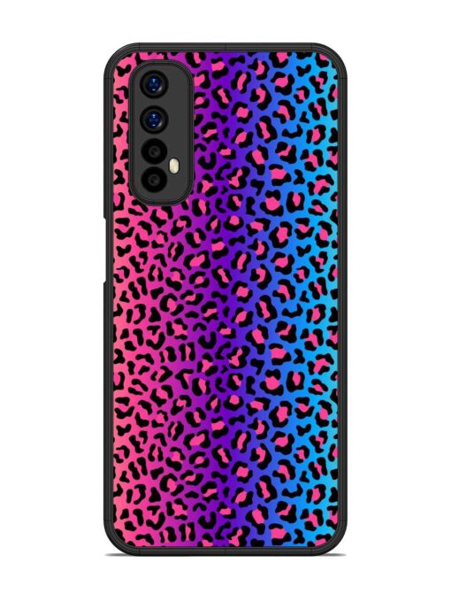 Colorful Leopard Seamless Glossy Metal Phone Cover for Realme Narzo 20 Pro Zapvi