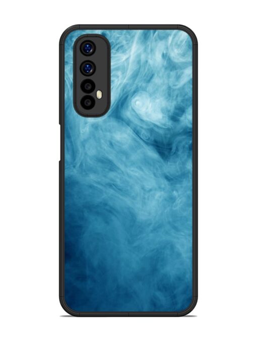 Blue Smoke Art Glossy Metal Phone Cover for Realme Narzo 20 Pro Zapvi