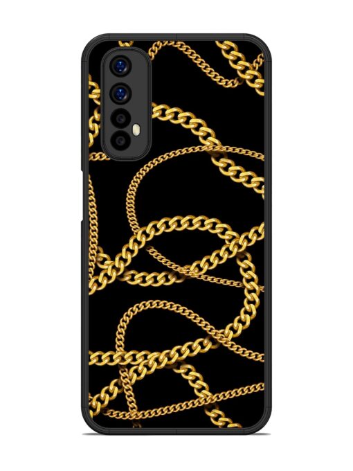 Decorative Golde Chain Glossy Metal Phone Cover for Realme Narzo 20 Pro