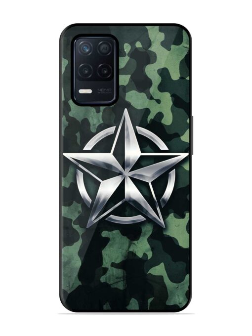 Indian Army Star Design Glossy Metal Phone Cover for Realme Narzo 30 (5G) Zapvi