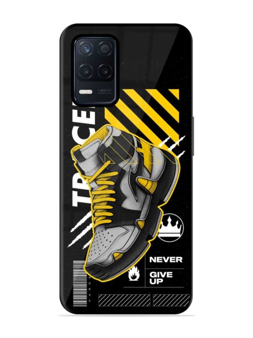 Shoe Background Glossy Metal Phone Cover for Realme Narzo 30 (5G) Zapvi