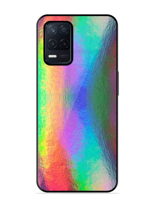 Colorful Holographic Background Glossy Metal TPU Phone Cover for Realme Narzo 30 (5G) Zapvi