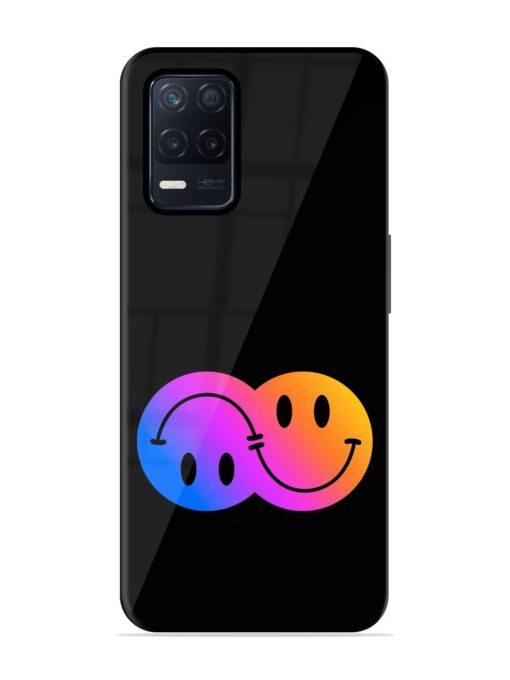 Gradient Smile Art Glossy Metal TPU Phone Cover for Realme Narzo 30 (5G)