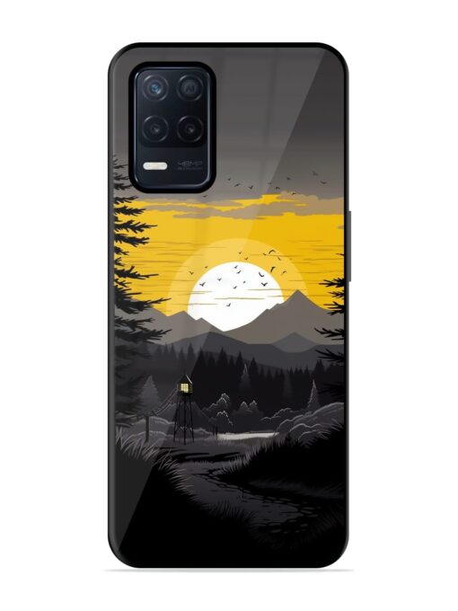 Sunset Vector Glossy Metal Phone Cover for Realme Narzo 30 (5G) Zapvi