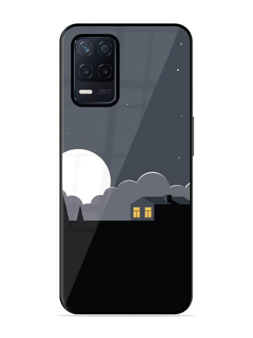 Full Moon Vector Art Glossy Metal Phone Cover for Realme Narzo 30 (5G)