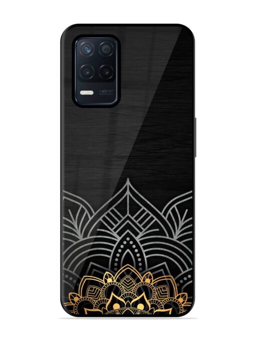 Decorative Golden Pattern Glossy Metal Phone Cover for Realme Narzo 30 (5G)