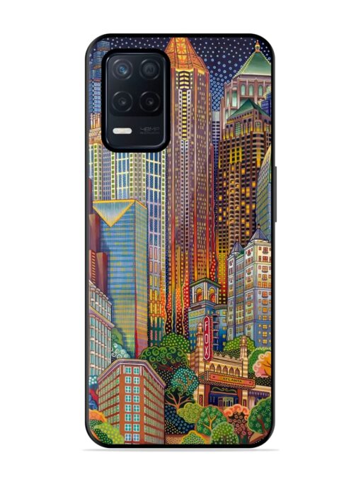 Cityscapes Art Glossy Metal Phone Cover for Realme Narzo 30 (5G) Zapvi