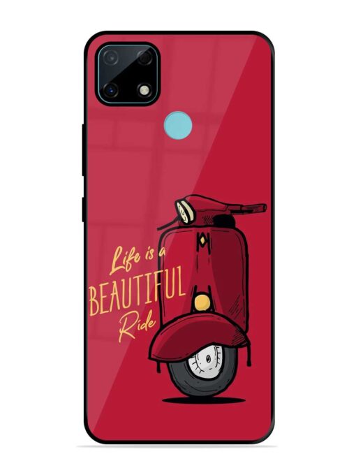 Life Is Beautiful Rides Glossy Metal Phone Cover for Realme Narzo 30A Zapvi