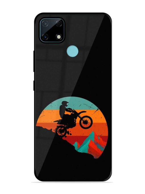 Mountain Bike Glossy Metal Phone Cover for Realme Narzo 30A Zapvi