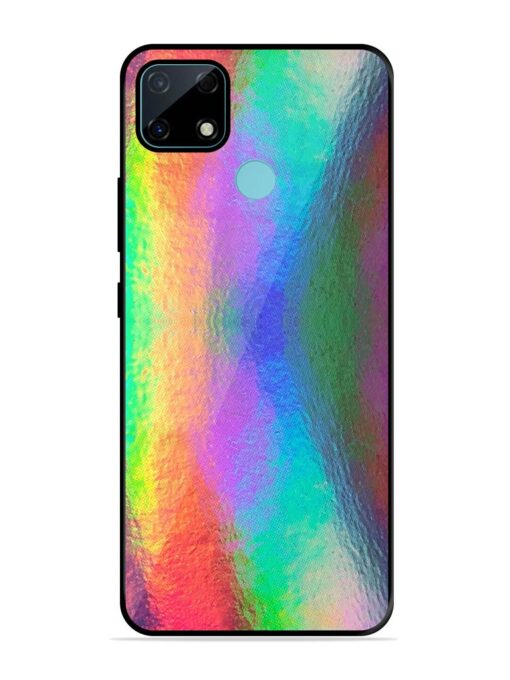 Colorful Holographic Background Glossy Metal TPU Phone Cover for Realme Narzo 30A Zapvi