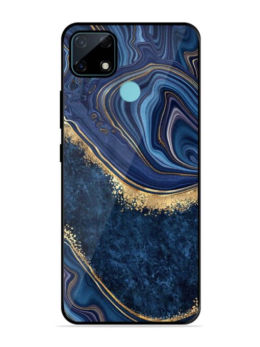 Abstract Background Blue Glossy Metal TPU Phone Cover for Realme Narzo 30A Zapvi