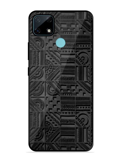 Seamless Pattern Glossy Metal Phone Cover for Realme Narzo 30A Zapvi