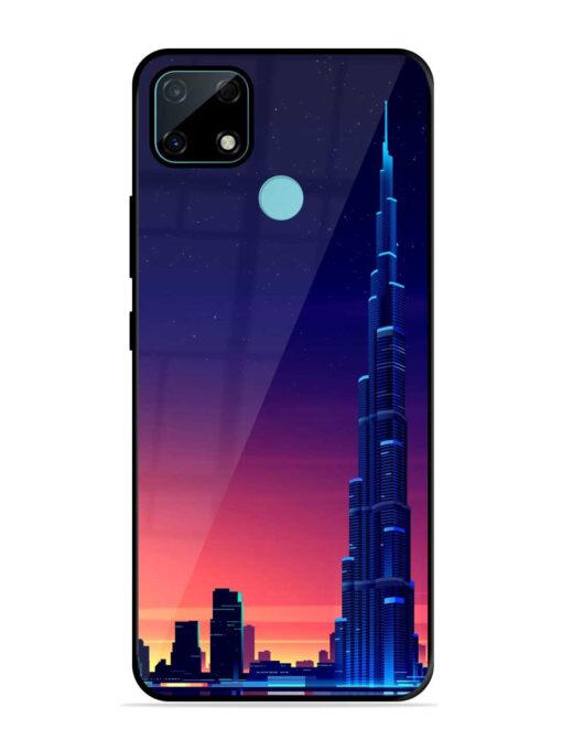 Burj Khalifa Abstract Glossy Metal Phone Cover for Realme Narzo 30A