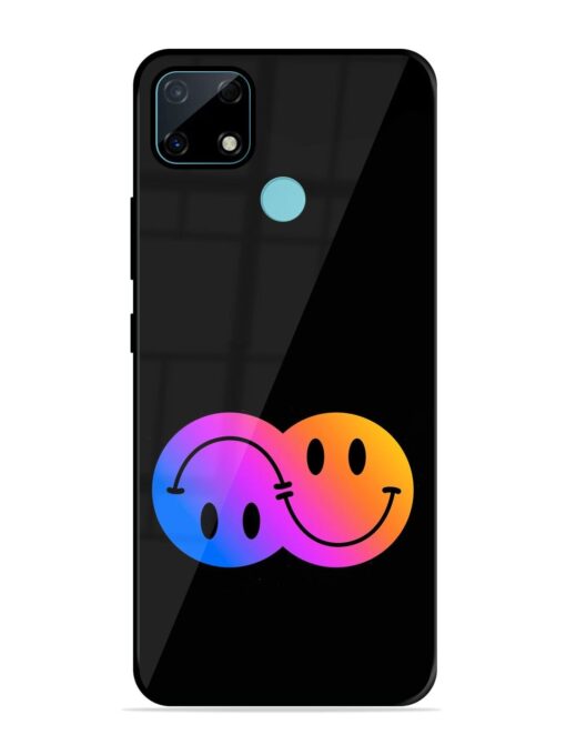 Gradient Smile Art Glossy Metal TPU Phone Cover for Realme Narzo 30A Zapvi