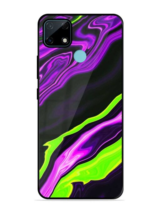 Bright Fluid Violet Glossy Metal Phone Cover for Realme Narzo 30A