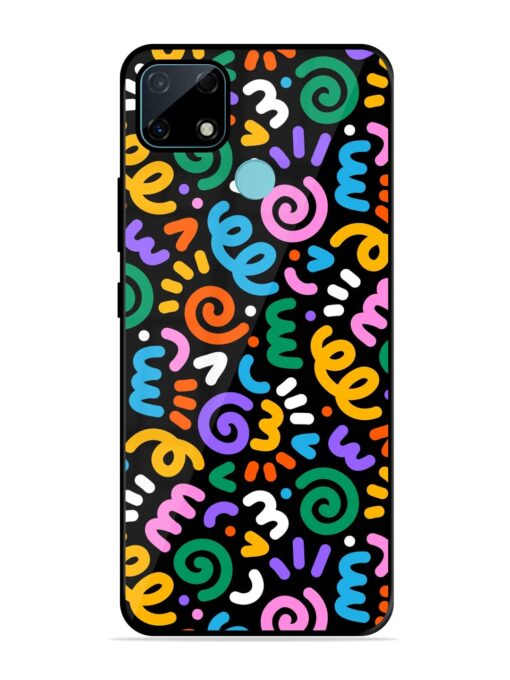 Colorful Seamless Vector Glossy Metal Phone Cover for Realme Narzo 30A Zapvi