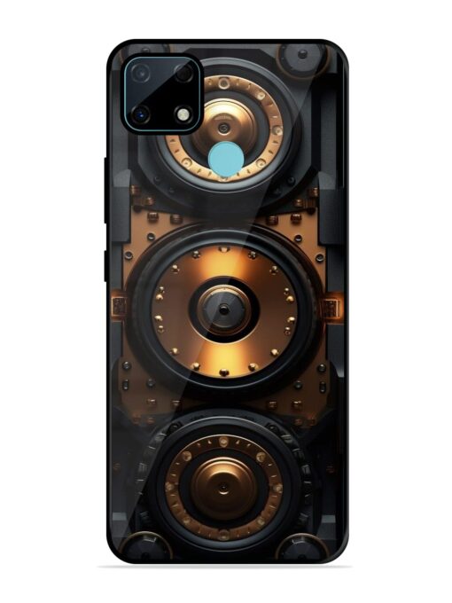 Sound Box Glossy Metal Phone Cover for Realme Narzo 30A Zapvi