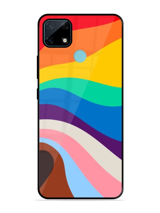 Minimal Pride Art Glossy Metal Phone Cover for Realme Narzo 30A Zapvi