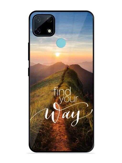 Find Your Way Glossy Metal Phone Cover for Realme Narzo 30A