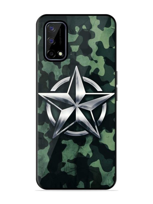 Indian Army Star Design Glossy Metal Phone Cover for Realme Narzo 30 Pro (5G)