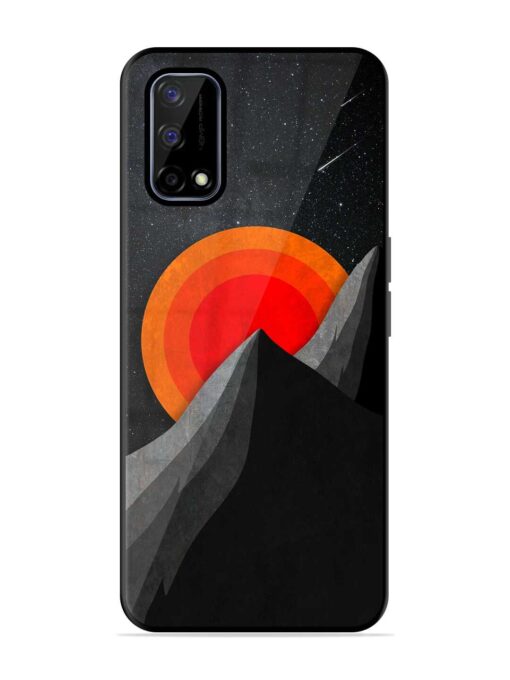 Black Mountain Glossy Metal Phone Cover for Realme Narzo 30 Pro (5G)