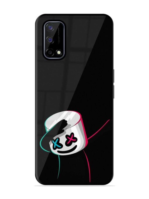 Black Marshmallow Glossy Metal Phone Cover for Realme Narzo 30 Pro (5G)