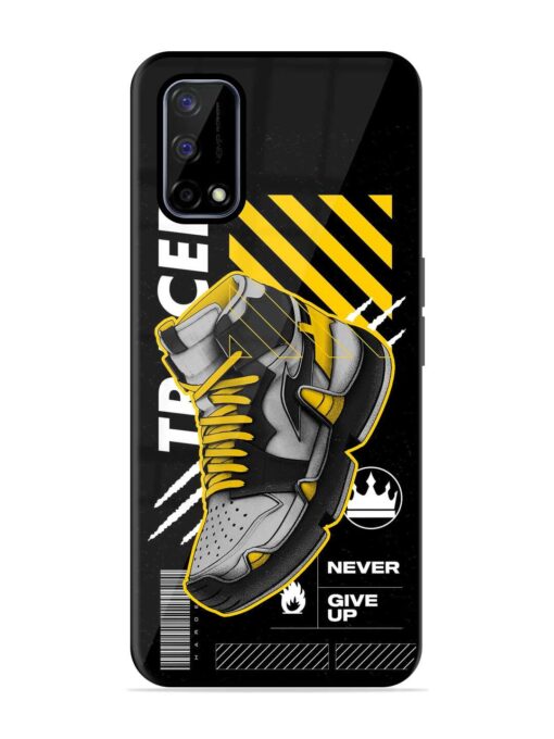 Shoe Background Glossy Metal Phone Cover for Realme Narzo 30 Pro (5G)