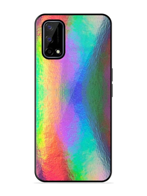 Colorful Holographic Background Glossy Metal TPU Phone Cover for Realme Narzo 30 Pro (5G)