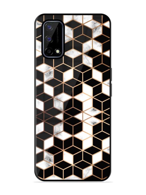 Vector Marble Texture Glossy Metal Phone Cover for Realme Narzo 30 Pro (5G) Zapvi