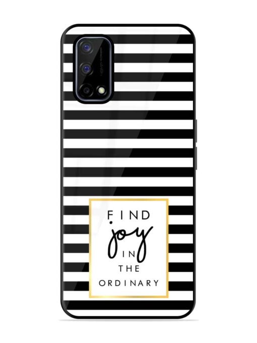 Slogan Print On Glossy Metal Phone Cover for Realme Narzo 30 Pro (5G)