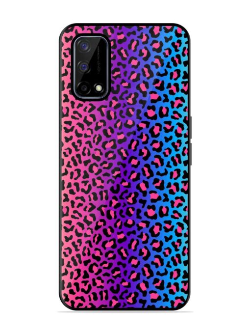 Colorful Leopard Seamless Glossy Metal Phone Cover for Realme Narzo 30 Pro (5G)