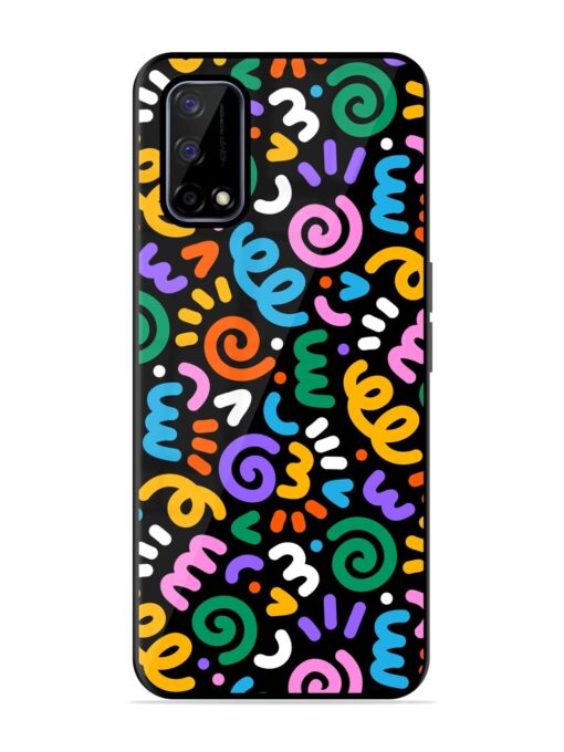 Colorful Seamless Vector Glossy Metal Phone Cover for Realme Narzo 30 Pro (5G)