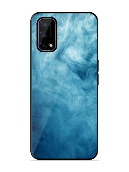 Blue Smoke Art Glossy Metal Phone Cover for Realme Narzo 30 Pro (5G)