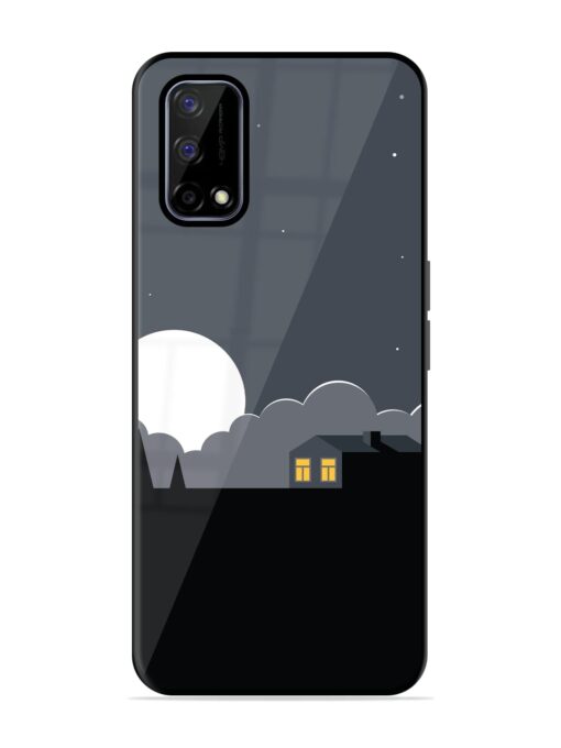 Full Moon Vector Art Glossy Metal Phone Cover for Realme Narzo 30 Pro (5G)