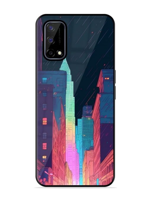 Minimal City Art Glossy Metal Phone Cover for Realme Narzo 30 Pro (5G)