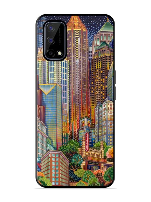 Cityscapes Art Glossy Metal Phone Cover for Realme Narzo 30 Pro (5G)